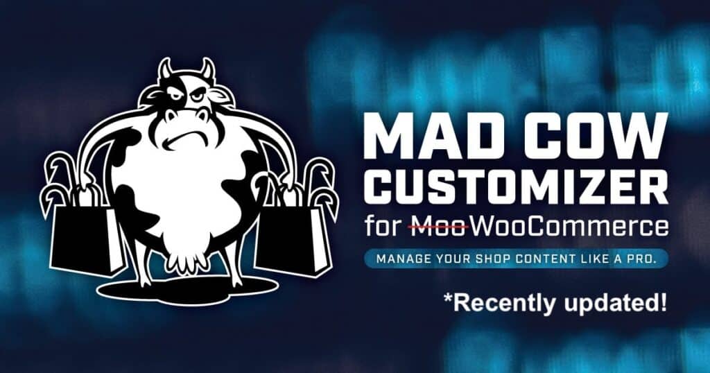 Patty the cow is holding two shopping bags filled with fishing hooks.